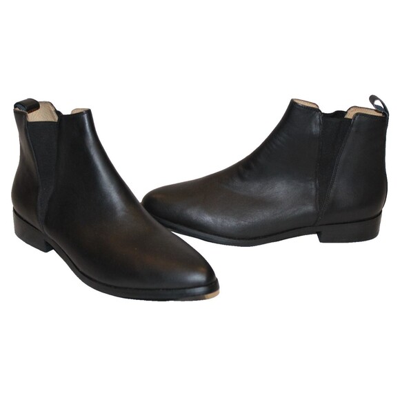 Nisolo Women's Eva Leather Everyday Chelsea Boot Black Rubber NIB $228 - Picture 2 of 7